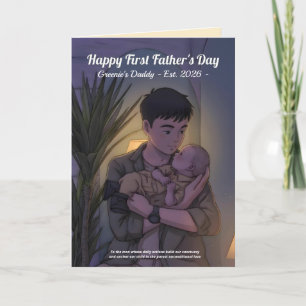 Tarjeta Festiva Primera Noche de Anime del Día del Padre