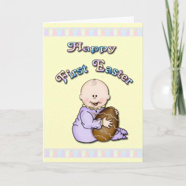Tarjeta Festiva Primera Pascua feliz (Anverso)