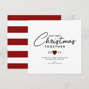 Tarjeta Festiva Primeras Navidades en un guión moderno