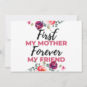 Tarjeta Festiva Primero mi madre por siempre mi amiga negra