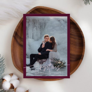 Tarjeta Festiva Primeros Navidades casados recién casados Foto Cra