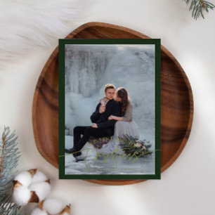 Tarjeta Festiva Primeros Navidades casados recién casados Foto Ver