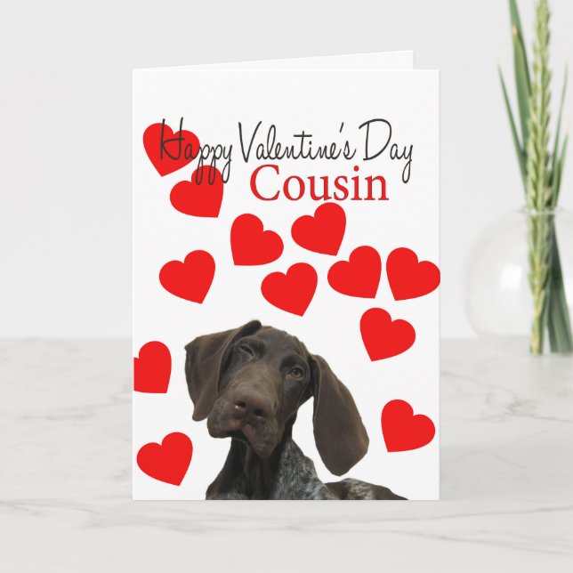 Tarjeta Festiva Primo Glossy Grizzly Valentine Puppy Love (Anverso)