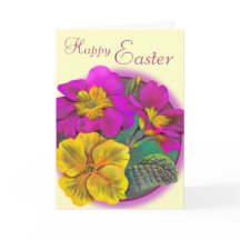 Primula Happy Easter crema rosa