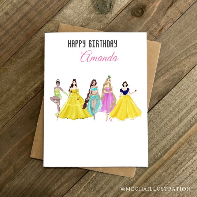 Tarjeta Festiva princesa, cumpleaños, (Subido por el creador)