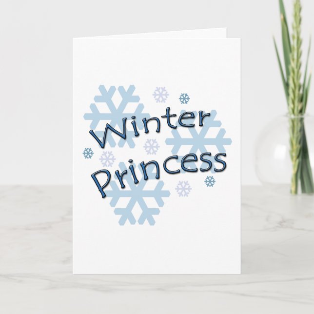 Tarjeta Festiva Princesa de invierno (Anverso)