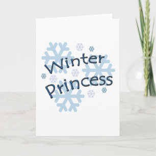 Tarjeta Festiva Princesa de invierno