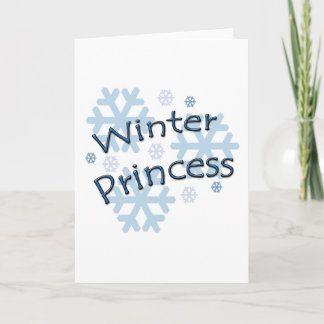 Tarjeta Festiva Princesa de invierno