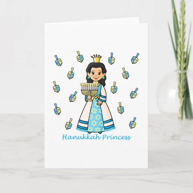 Tarjeta Festiva Princesa de Jánuca (Anverso)