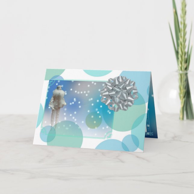 Tarjeta Festiva princesa de nieve (Anverso)