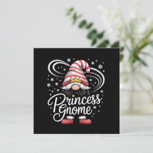 Tarjeta Festiva Princesa Gnome Gnomos Familiares Divertidos Navida