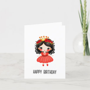Tarjeta Festiva Princesa pequeña