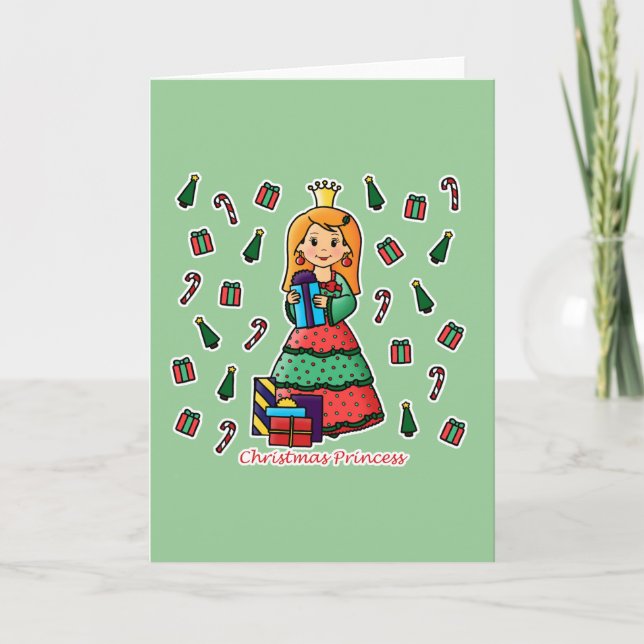 Tarjeta Festiva Princess navidades (Anverso)