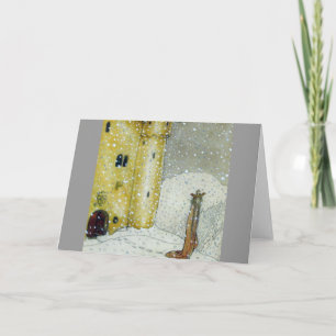 Tarjeta Festiva Princessa por el castillo Nevado