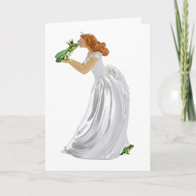 Tarjeta Festiva Príncipe de la rana (Anverso)