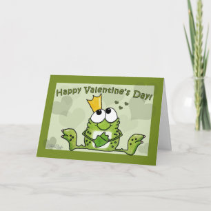 Tarjeta Festiva Príncipe Valentine de la rana