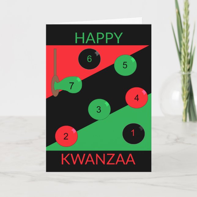 Tarjeta Festiva Principios de Kwanzaa (Anverso)