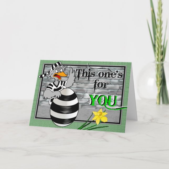 Tarjeta Festiva Prisión Jailbird (Anverso)