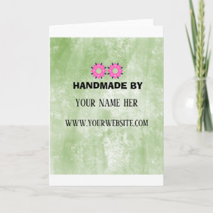 Tarjeta Festiva Producto Hecho a Mano Floral Vintage Dorado Negoci