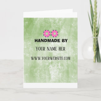 Tarjeta Festiva Producto Hecho a Mano Floral Vintage Dorado Negoci
