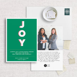 Tarjeta Festiva Profesional Verde y Blanco Moderno Corporativo