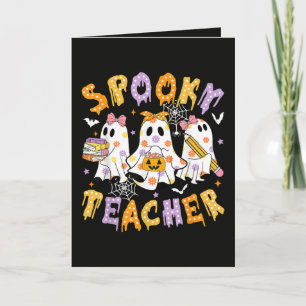 Tarjeta Festiva Profesor Espeluznante Profesor Groovy Halloween