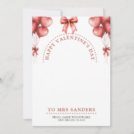 Tarjeta Festiva Profesor feliz Día de San Valentín