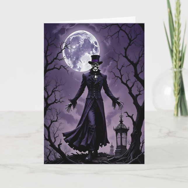 Tarjeta Festiva Profesor Marvello Halloween (Anverso)