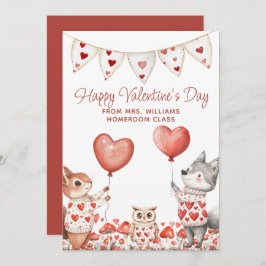 Tarjeta Festiva Profesor Valentine A Clase