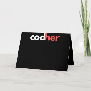 Tarjeta Festiva Programadora Chica Cúdher Mujeres Ingenieras Estúm