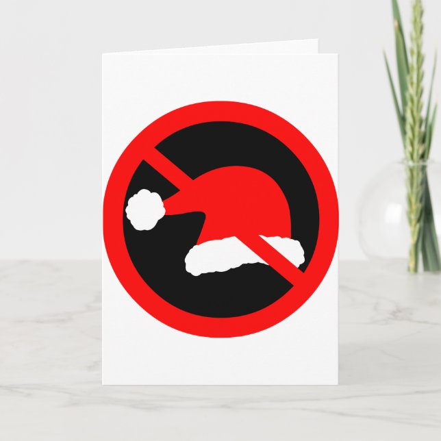 Tarjeta Festiva Prohibir las navidades (Anverso)