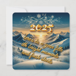 Tarjeta Festiva Promesa dorada 2025