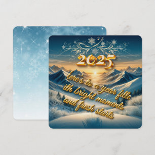 Tarjeta Festiva Promesa dorada 2025