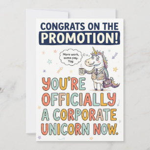 Tarjeta Festiva Promoción Corporativa Unicornio Humor