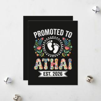 Tarjeta Festiva Promoted to Athai 2026 First Time Aunt