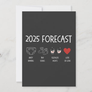 Tarjeta Festiva Pronóstico de 2025 Mamá para ser Año Nuevo 