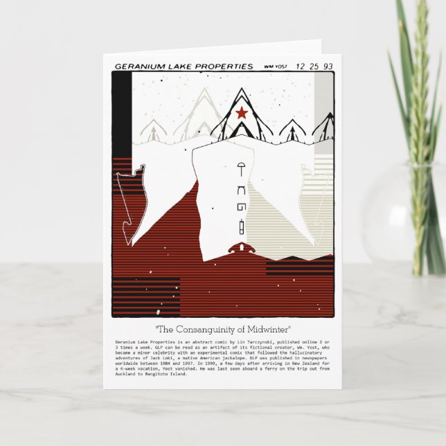 Tarjeta Festiva Propiedades del lago Geranium (Anverso)