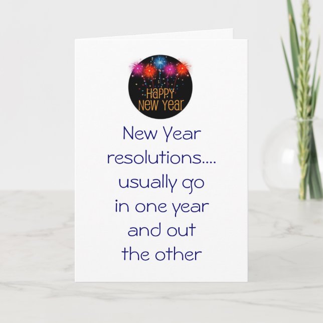 TARJETA FESTIVA PROPÓSITO DE AÑO NUEVO - HAZ QUE SE ROMPAN (Anverso)