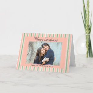 Tarjeta Festiva Propuesta de Adopción Rayas Foto Personalizada Nav