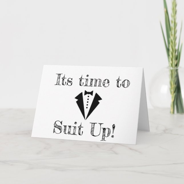 Tarjeta Festiva Propuesta de los Groomsmen (Anverso)