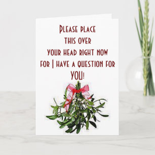 Tarjeta Festiva PROPUESTA DE navidades DE MATRIMONIO CON MISTLETO