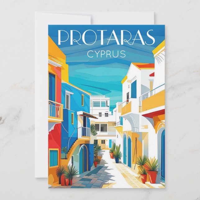Tarjeta Festiva Protaras chipre - Chipre oriental (Anverso)