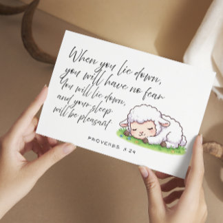 Tarjeta Festiva Proverbs 3:24 Bible Verse Jw Encouragement Card