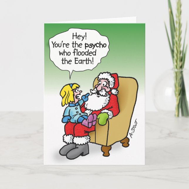 TARJETA FESTIVA PSYCHO SANTA - (Anverso)
