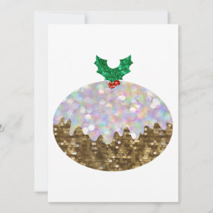 Tarjeta Festiva puddings de navidades secuenciales