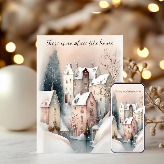 Tarjeta Festiva Pueblo Navideño (Subido por el creador)