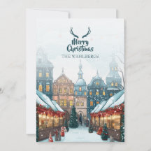 Pueblo navideño de invierno