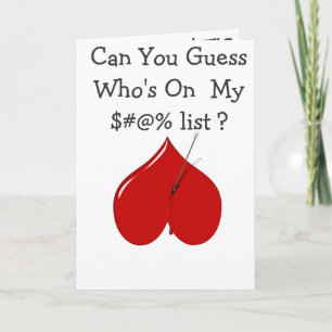Tarjeta Festiva ¿Puedes adivinar quién está en mi ......lista?