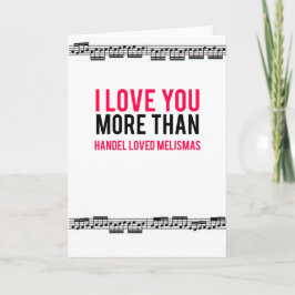 Tarjeta Festiva ¿Puedes Handel My Love?Tarjeta