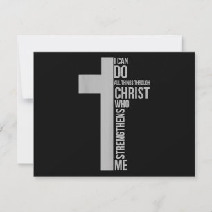 Tarjeta Festiva Puedo Hacer Todas Las Cosas A Través De Cristo Que